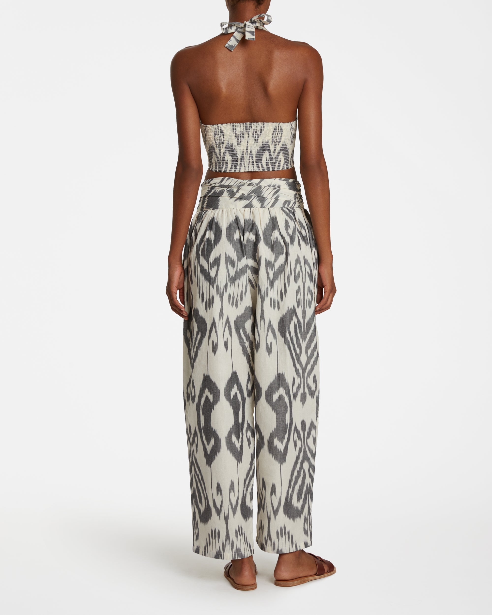 Isabella strappy crop top - Gray