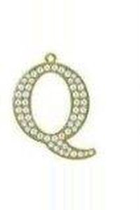 NEW_12QTYrefco   Charms Strass Q - Silver & Strass