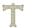 NEW_11QTYrefco   Charms Strass T - Silver & Strass