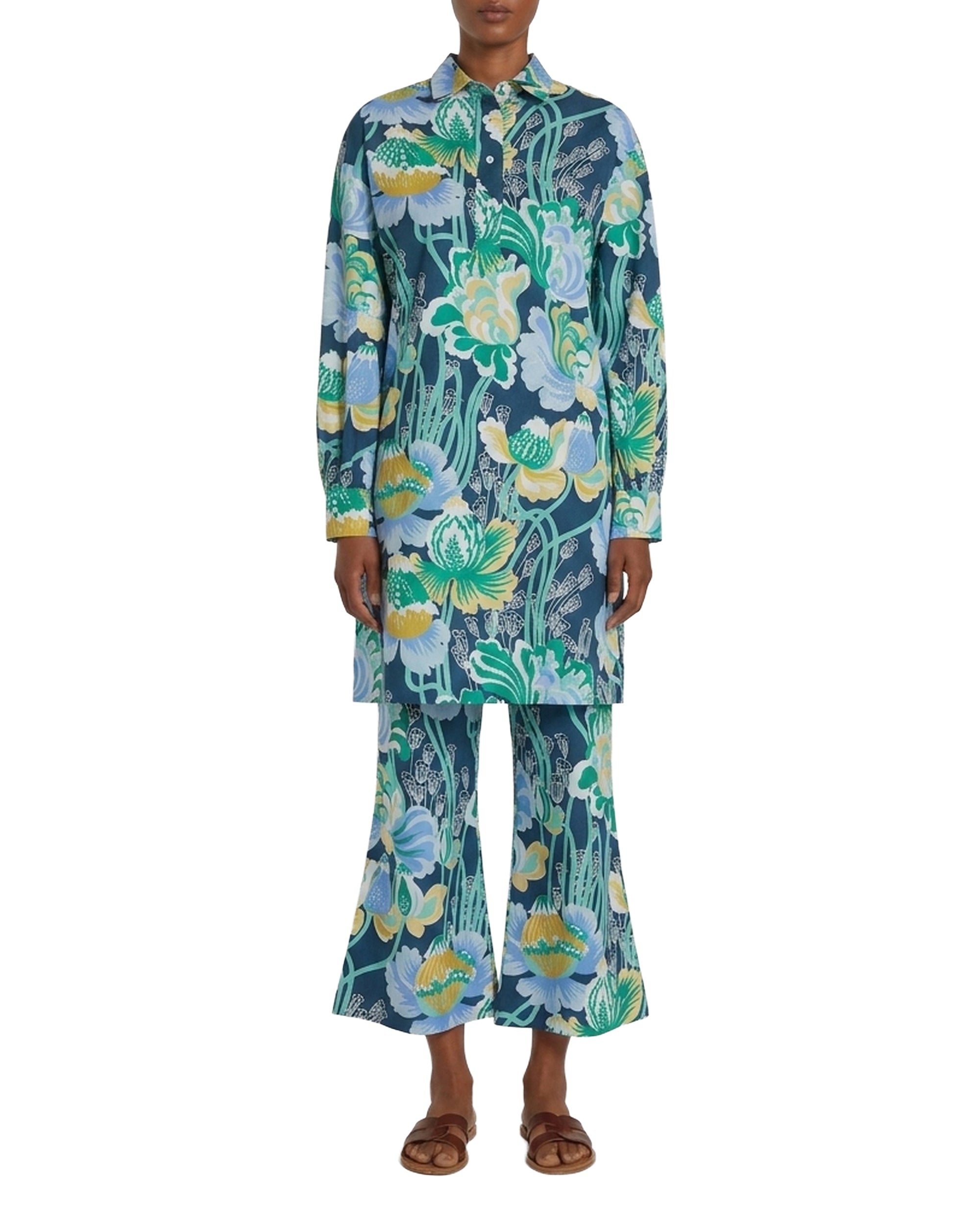 Caftan court Raissa - Blue