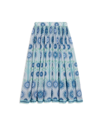 Printed flowing midi skirt - Blue