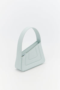 LIGHT BLUE ALBERT SMALL QUILTED Mini-sac asymétrique en cuir matelassé