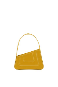 MUSTARD ALBERT SMALL QUILTED Mini-sac asymétrique en cuir matelassé