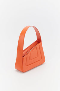 ORANGE ALBERT SMALL QUILTED Mini-sac asymétrique en cuir matelassé