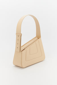 BEIGE ALBERT MEDIUM QUILTED Sac matelassé en cuir asymétrique