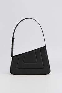 BLACK ALBERT MEDIUM QUILTED Sac matelassé en cuir asymétrique