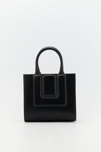 Petit sac fourre-tout Sol structuré en cuir - Black