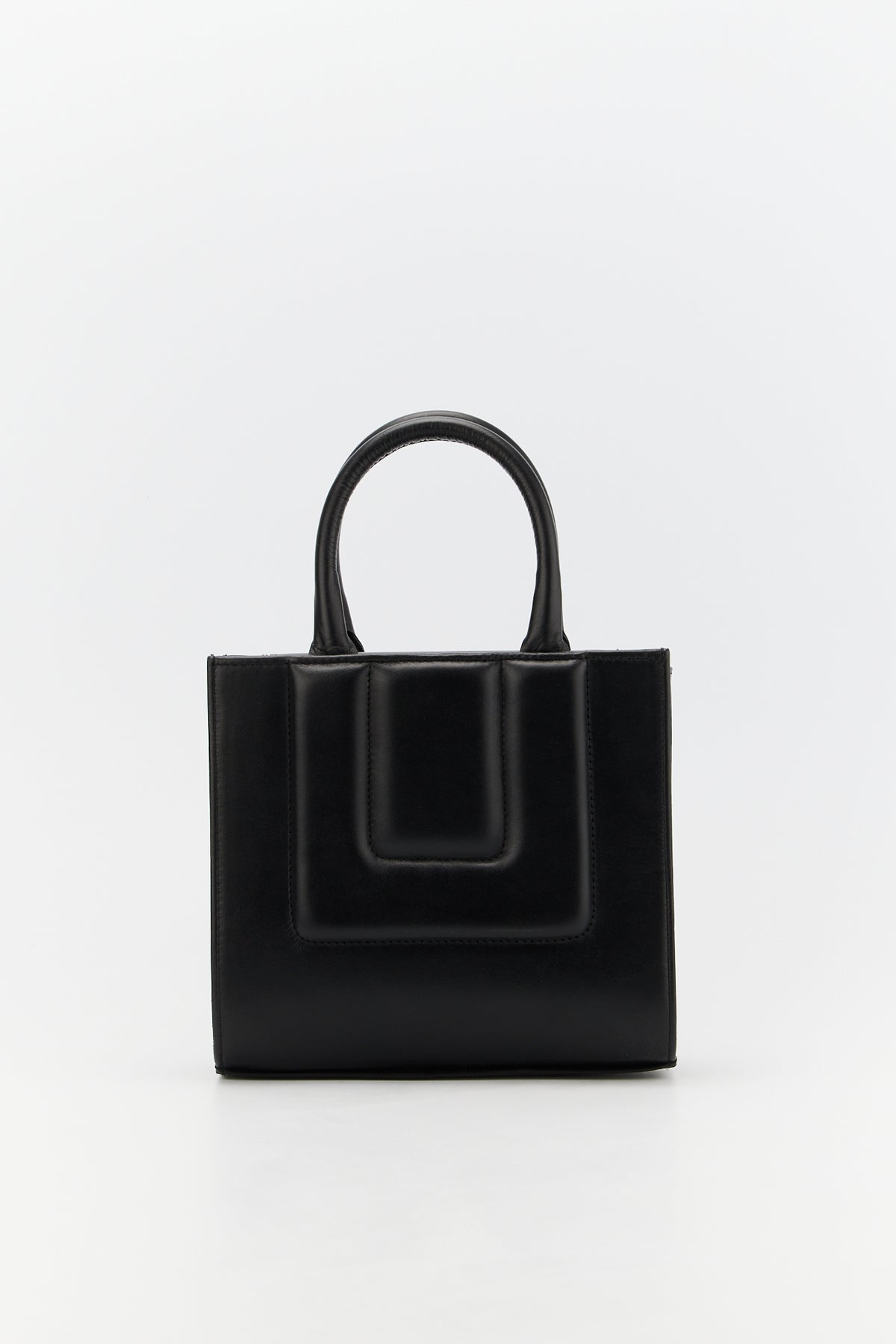 Petit sac fourre-tout Sol structuré en cuir - Black