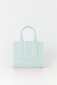 LIGHT BLUE SMALL SOL TOTE QUILTED petit sac fourre-tout structuré en cuir