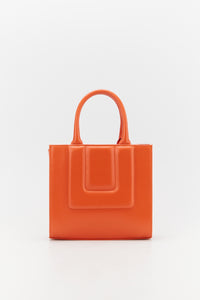 ORANGE SMALL SOL TOTE QUILTED petit sac fourre-tout structuré en cuir