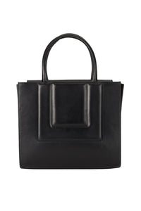 BLACK MEDIUM SOL TOTE QUILTED sac fourre-tout structuré en cuir