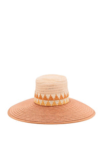 NATURAL BUFFLE ANNIE BICOLOR STRAW chapeau de paille à larges bords