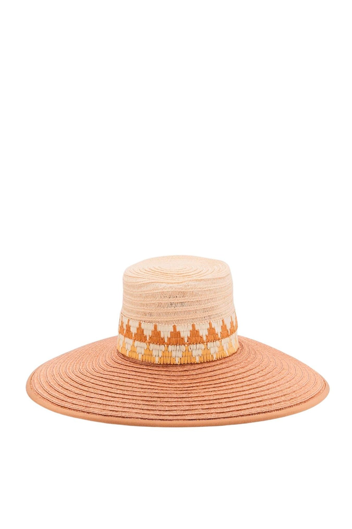 NATURAL BUFFLE ANNIE BICOLOR STRAW chapeau de paille à larges bords
