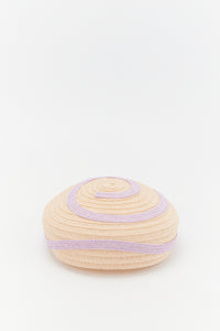 LILAC BIBI STRAW Béret en paille avec bordure contrastée