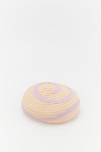 LILAC BIBI STRAW Béret en paille avec bordure contrastée