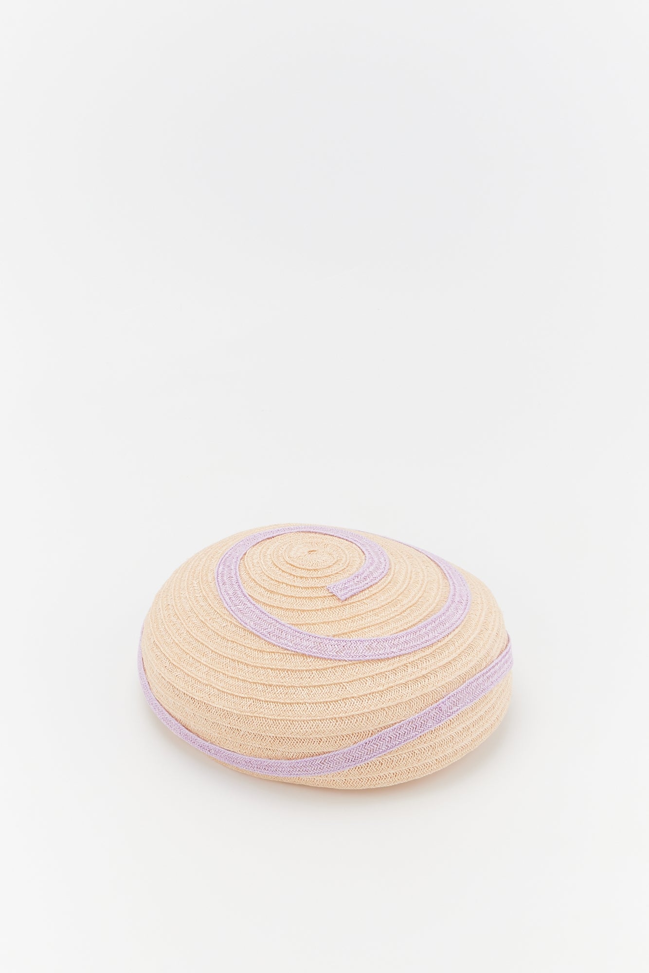 LILAC BIBI STRAW Béret en paille avec bordure contrastée