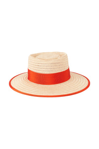 ORANGE GERHARD STRAW chapeau de paille à larges bords