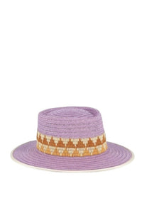 LILAC GERHARD STRAW chapeau de paille à larges bords