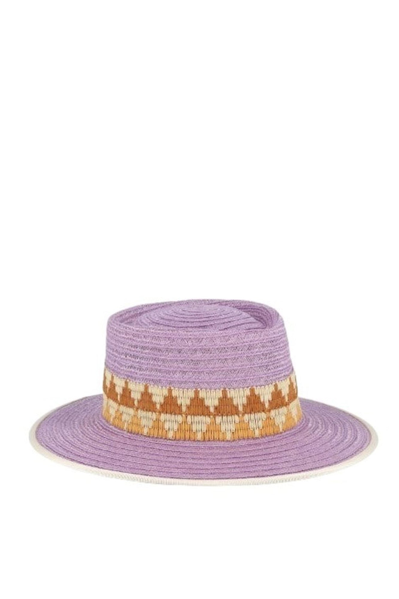 LILAC GERHARD STRAW chapeau de paille à larges bords