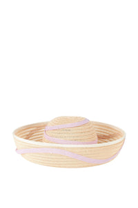 LILAC SIGMAR STRAW chapeau de paille avec détail de vague
