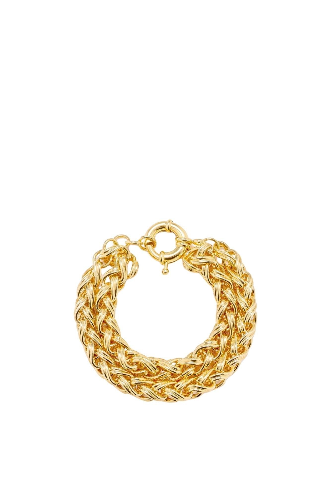 GOLD BRACELET DOUBLE CHAIN Bracelet double chaîne plaqué or
