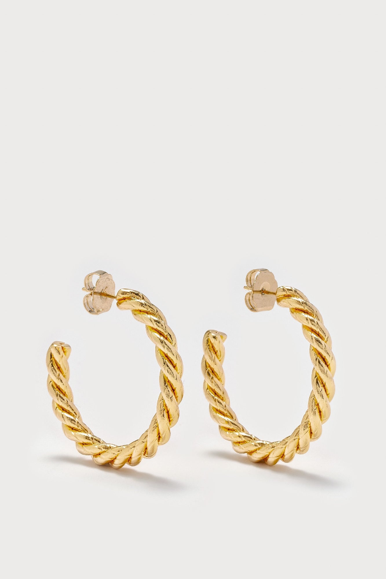 GOLD SONIA L BRAIDED HOOPS grands cerceaux tressés