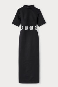 Robe Yayoi d'été à trous - Black