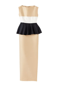 NUDE WHITE & BLACK CY DRESS Robe de soirée