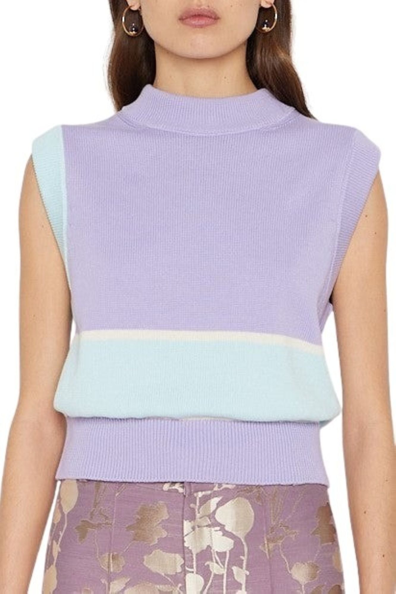 LILAC LIGHT BLUE FRIDA GILET haut en tricot sans manches