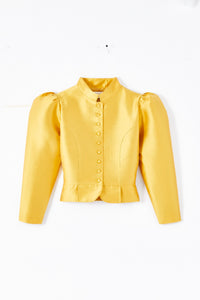 YELLOW AMOAKO SMART veste à manches bouffantes en satin