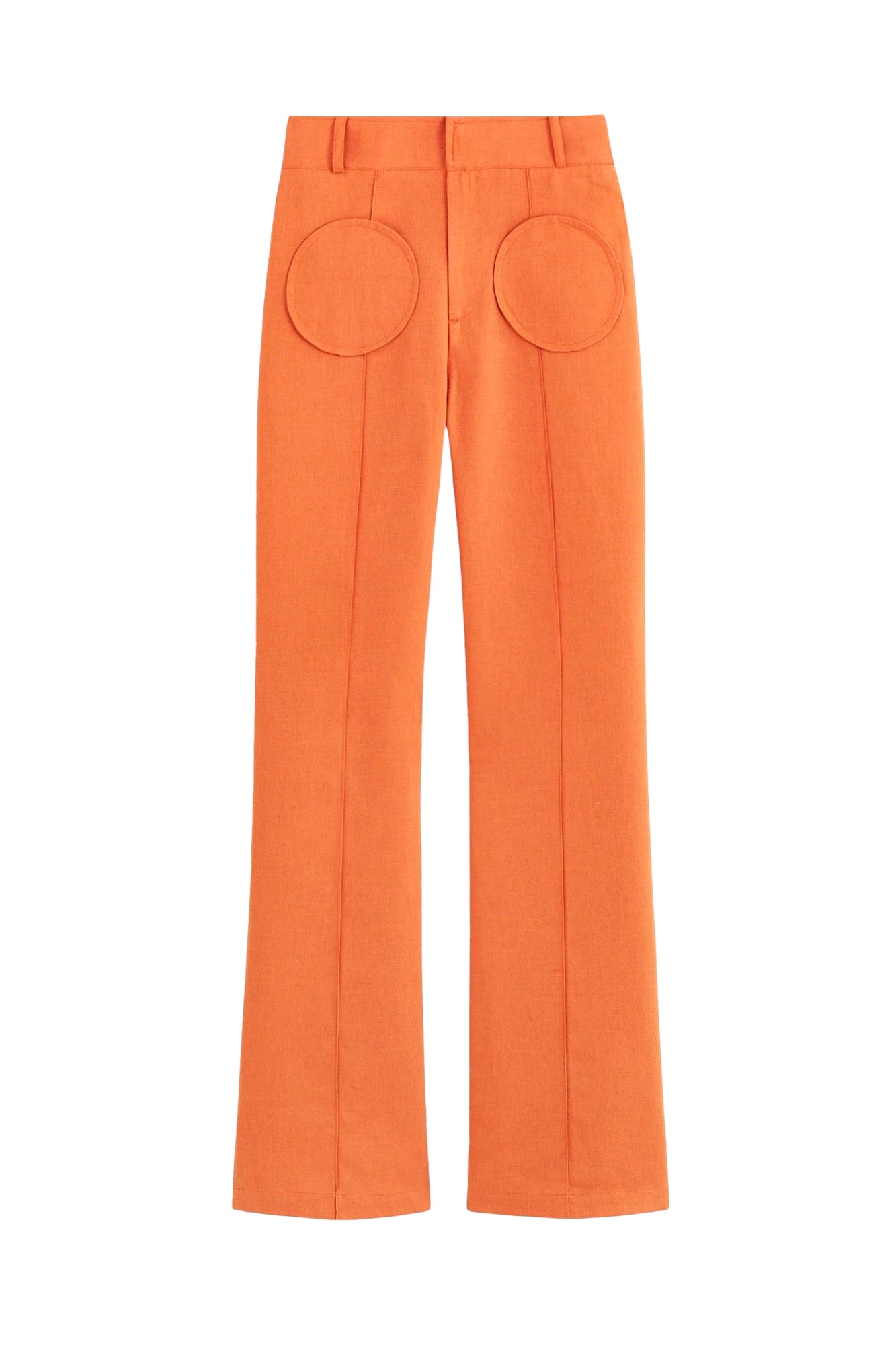 10qty RELIQUAT 95€ / ORANGE YOSHI PANTS POCKETS pantalon évasé avec détails de poches