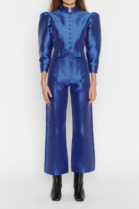 COBALT YOSHI SMART pantalon évasé en satin