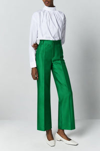 Pantalon Yoshitomo en satin - Forest