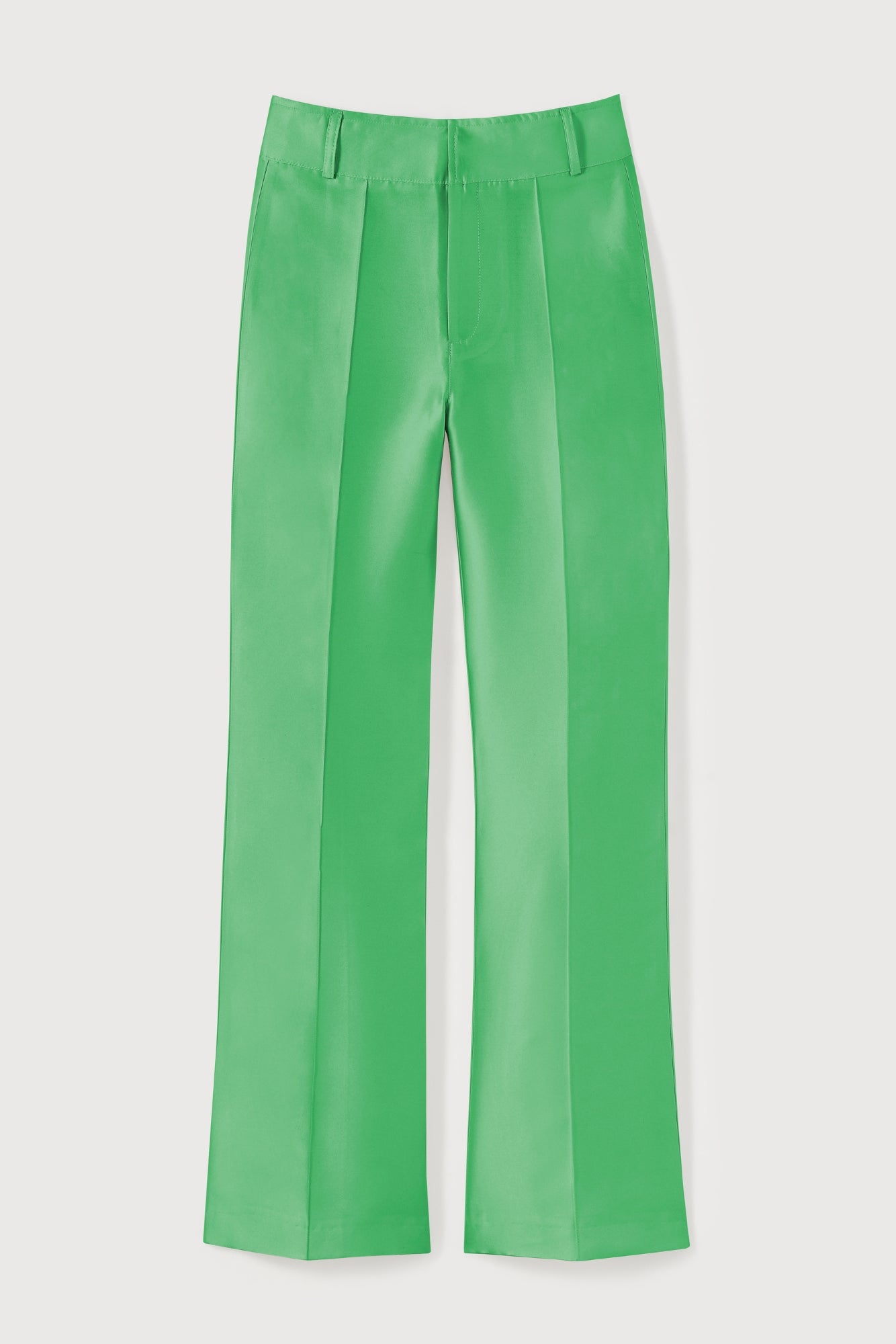 APPLE GREEN YOSHI SMART pantalon évasé en satin