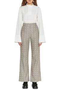 GREY YOSHI PANTS SMART JACQUARD pantalon évasé en satin jacquard