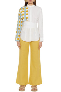 MUSTARD YOSHI PANTS POCKET PRINT pantalon évasé avec détails de poches