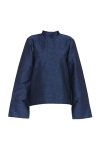 NAVY BLUE PAAVO SHIRT Chemise à manches évasées
