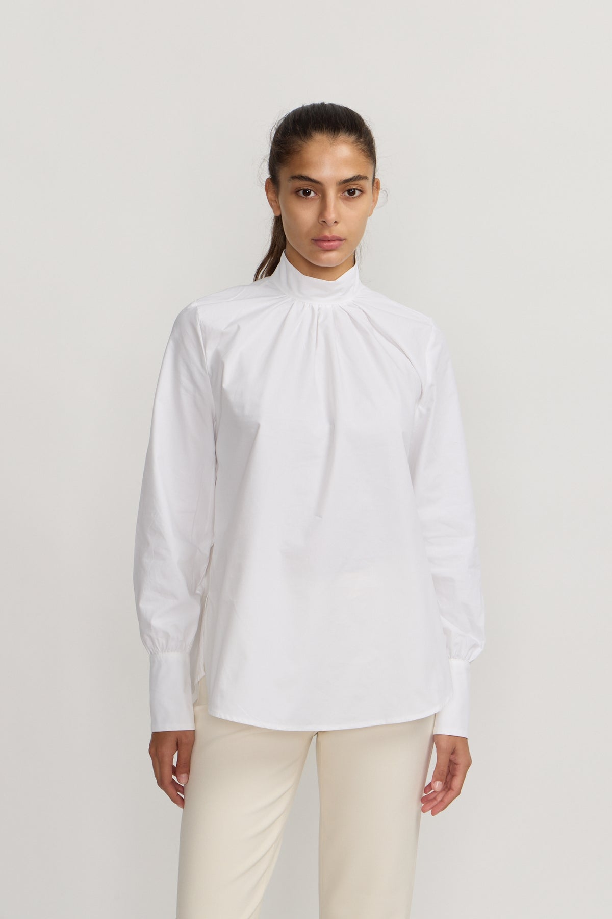 Trenchcoat Robert court denim - White