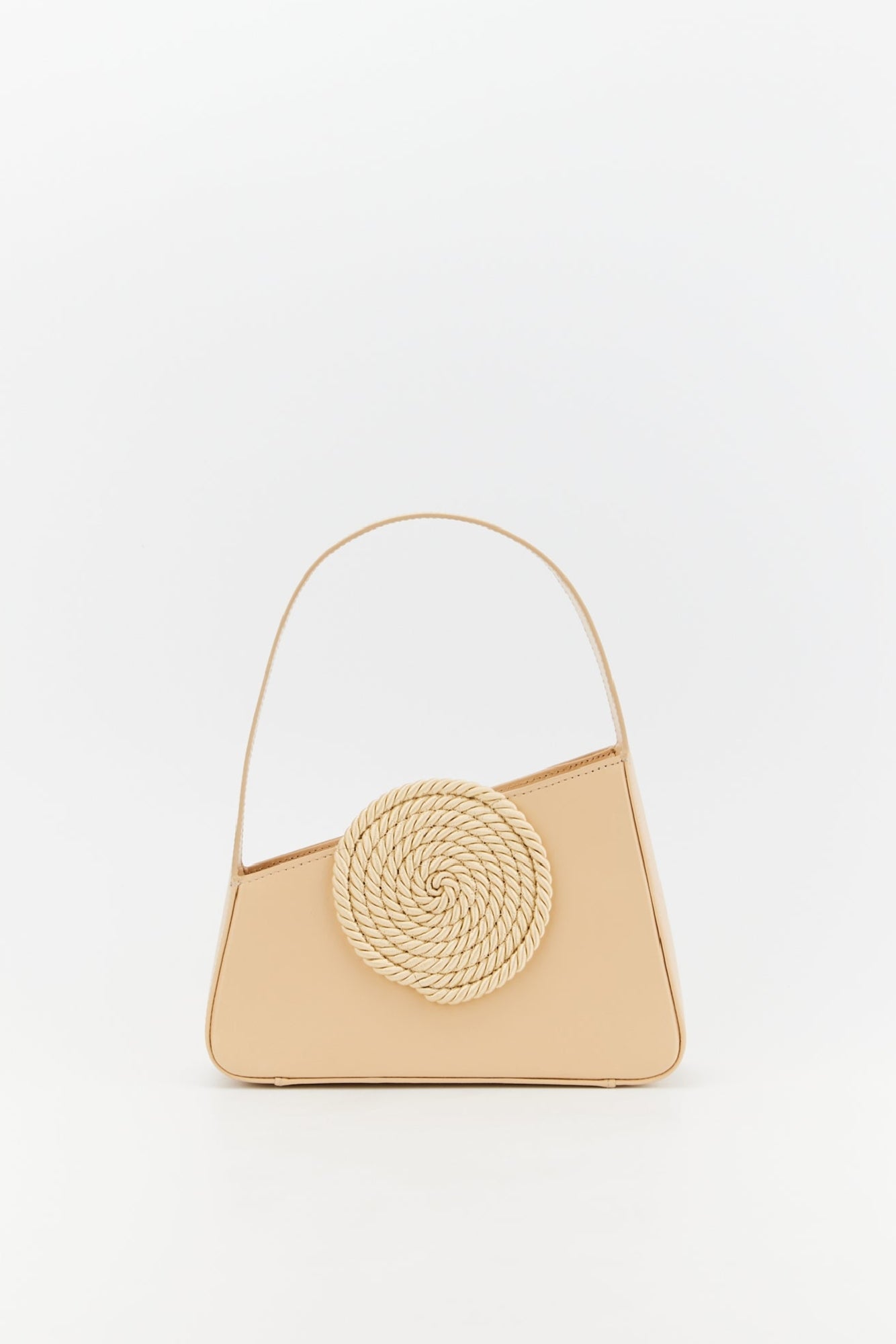 BEIGE ALBERT SMALL PASSEMENTERIE Sac passementerie asymétrique en cuir