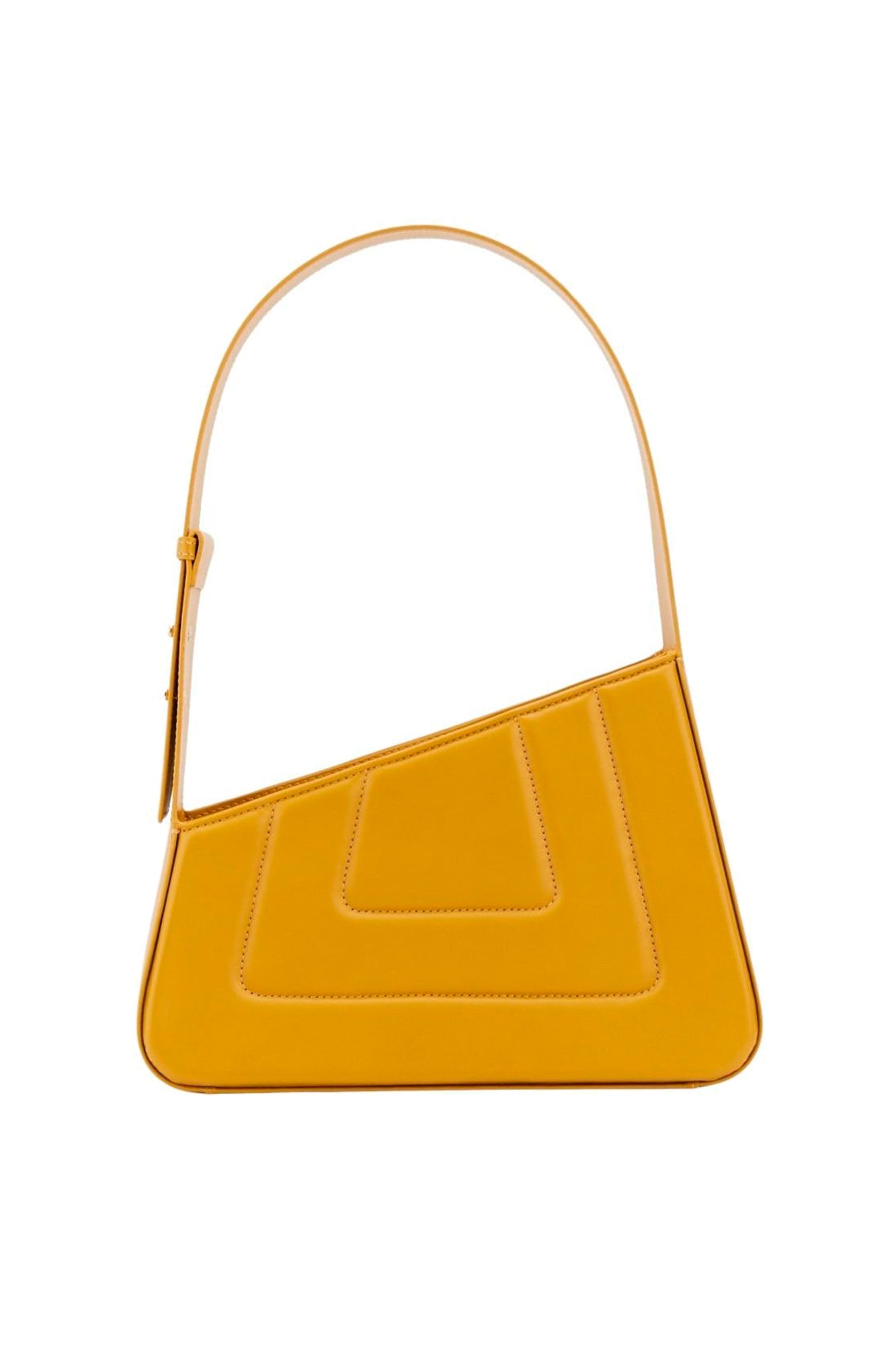 MUSTARD ALBERT MEDIUM QUILTED Sac matelassé en cuir asymétrique