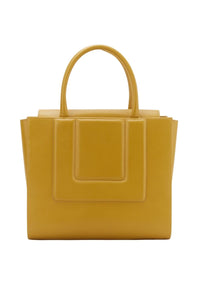 MUSTARD SOL MEDIUM QUILTED sac fourre-tout structuré en cuir
