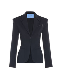 BLACK // black fitted corset jacket