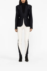 BLACK // black fitted corset jacket