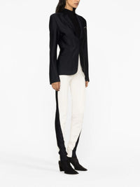 BLACK // black fitted corset jacket