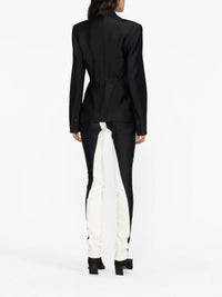 BLACK // black fitted corset jacket