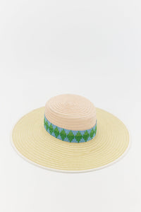 NATURAL ANIS ANNIE HAT BICOLOR STRAW chapeau de paille à larges bords