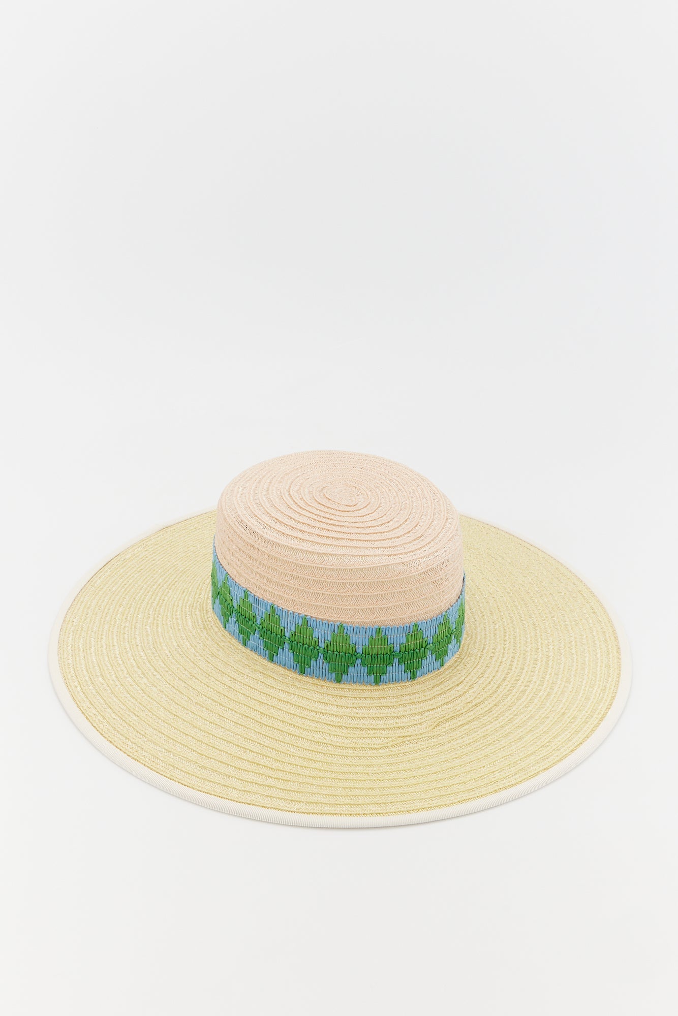 NATURAL ANIS ANNIE HAT BICOLOR STRAW chapeau de paille à larges bords