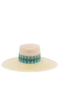 NATURAL ANIS ANNIE HAT BICOLOR STRAW chapeau de paille à larges bords
