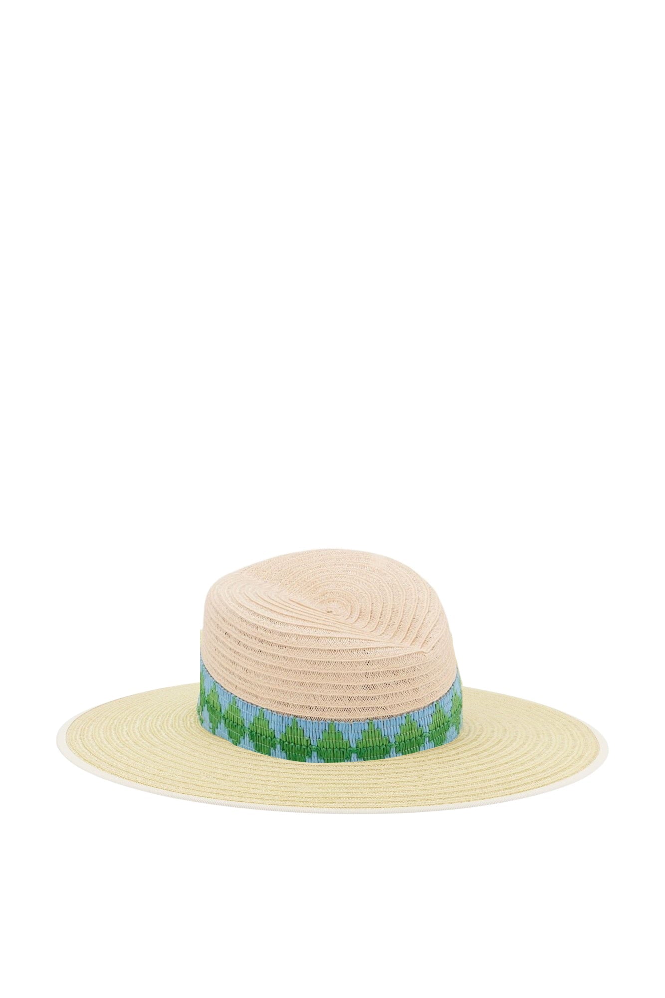 NATURAL ANIS CINDY HAT BICOLOR STRAW Chapeau de paille naturelle