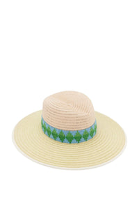 NATURAL ANIS CINDY HAT BICOLOR STRAW Chapeau de paille naturelle